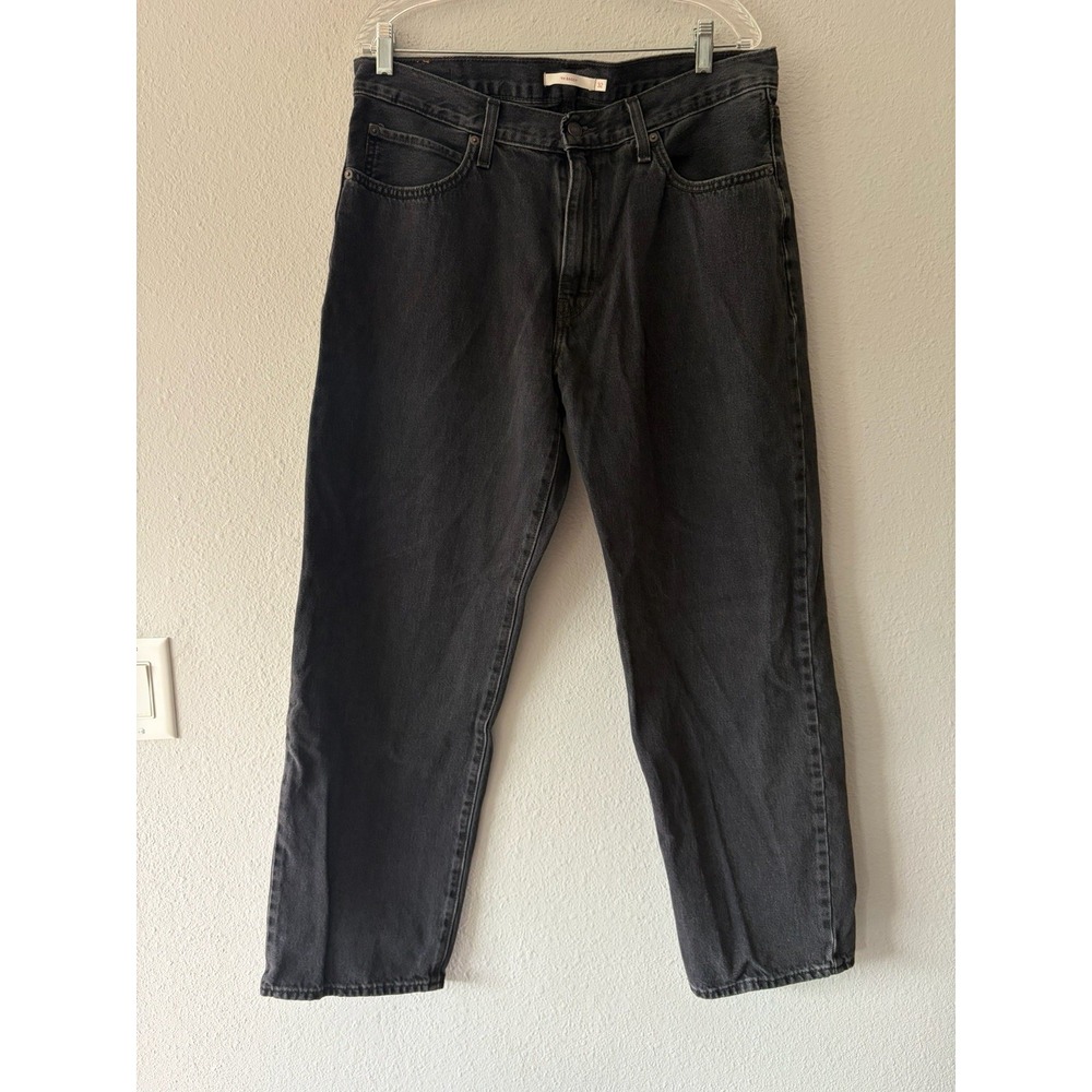 NWT Levi's Womens 94 Baggy Black Denim Coin Pocket Straight Leg Jeans Size 32X28